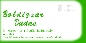 boldizsar dudas business card